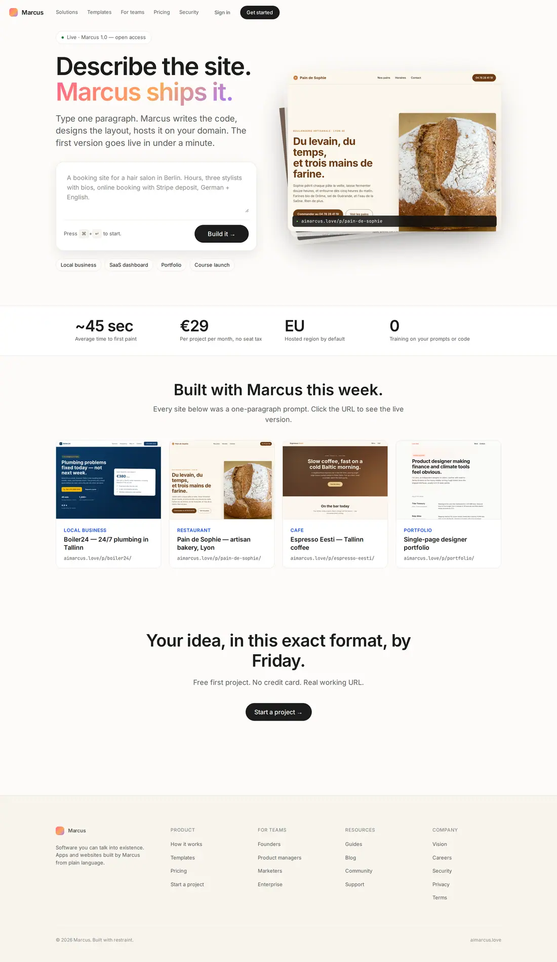 aimarcus.love — KI-Website-Baukasten